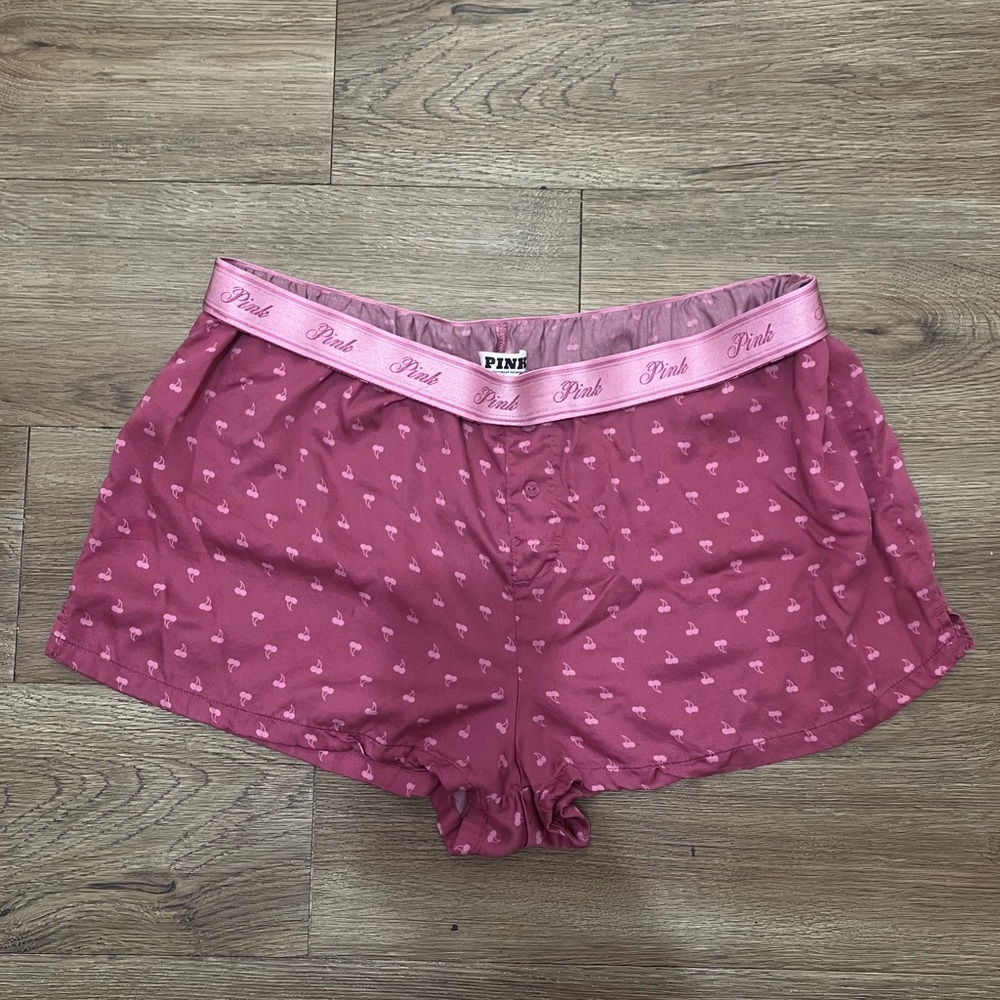 PINK Victoria's Secret Heart Print Sleep Shorts